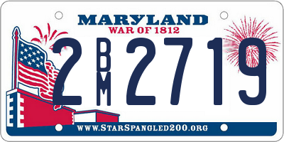 MD license plate 2BM2719