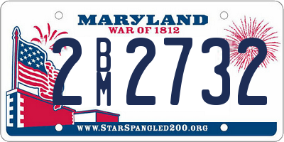 MD license plate 2BM2732