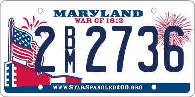 MD license plate 2BM2736