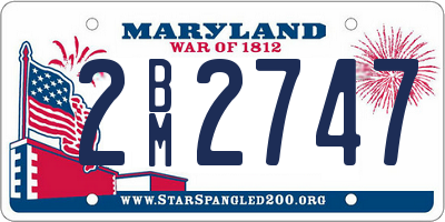 MD license plate 2BM2747