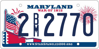 MD license plate 2BM2770