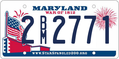 MD license plate 2BM2771
