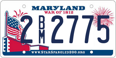 MD license plate 2BM2775