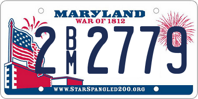 MD license plate 2BM2779