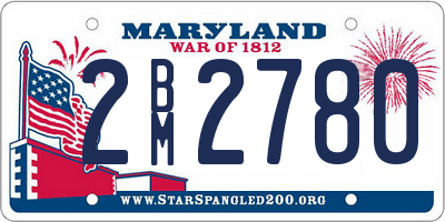 MD license plate 2BM2780