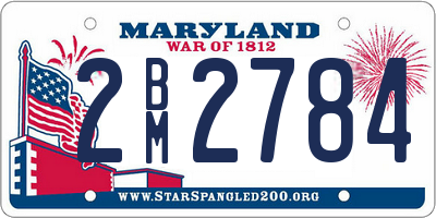 MD license plate 2BM2784