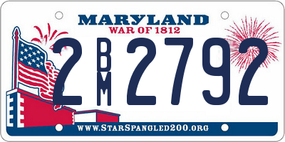 MD license plate 2BM2792