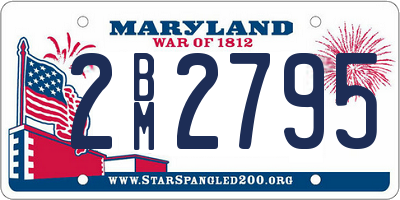 MD license plate 2BM2795