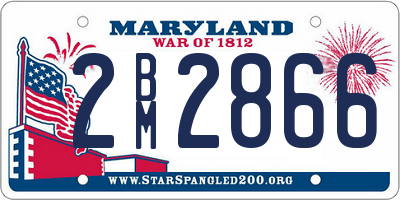 MD license plate 2BM2866