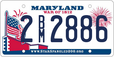 MD license plate 2BM2886