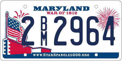 MD license plate 2BM2964