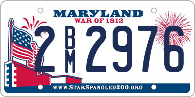 MD license plate 2BM2976