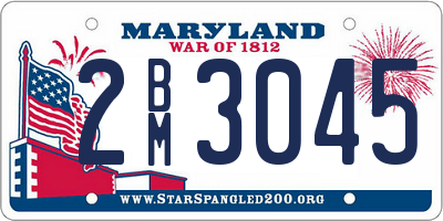 MD license plate 2BM3045