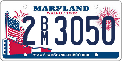 MD license plate 2BM3050