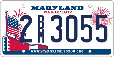 MD license plate 2BM3055