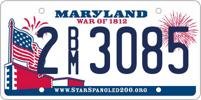 MD license plate 2BM3085
