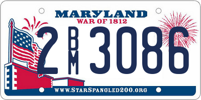 MD license plate 2BM3086