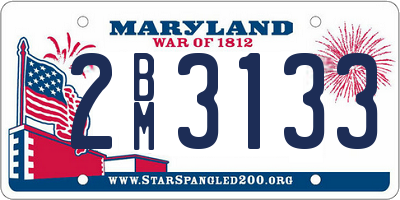MD license plate 2BM3133