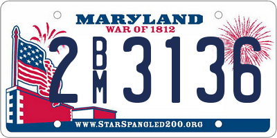 MD license plate 2BM3136