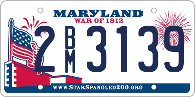 MD license plate 2BM3139