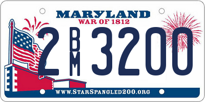 MD license plate 2BM3200