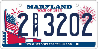 MD license plate 2BM3202