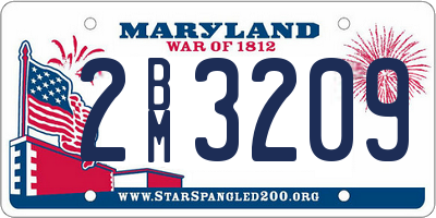 MD license plate 2BM3209
