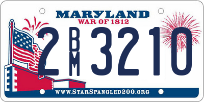 MD license plate 2BM3210