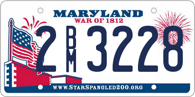 MD license plate 2BM3228