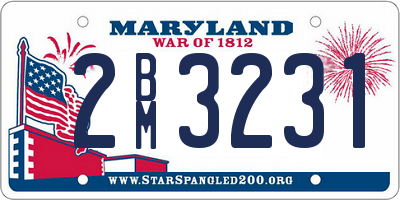 MD license plate 2BM3231