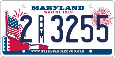 MD license plate 2BM3255