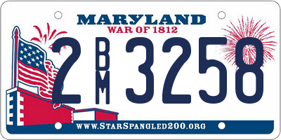 MD license plate 2BM3258