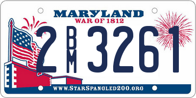 MD license plate 2BM3261