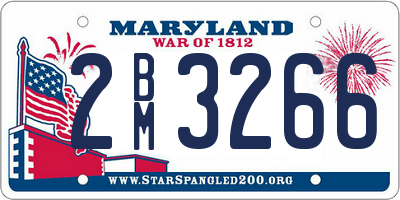 MD license plate 2BM3266