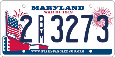 MD license plate 2BM3273