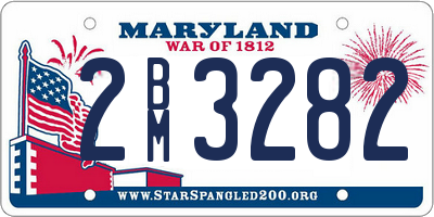 MD license plate 2BM3282