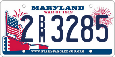 MD license plate 2BM3285