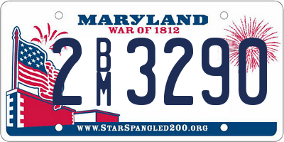 MD license plate 2BM3290