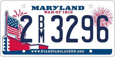MD license plate 2BM3296