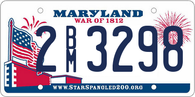 MD license plate 2BM3298