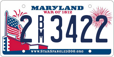 MD license plate 2BM3422