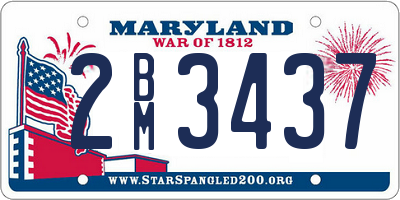 MD license plate 2BM3437