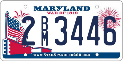 MD license plate 2BM3446