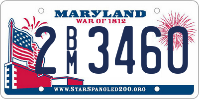 MD license plate 2BM3460