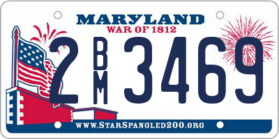 MD license plate 2BM3469