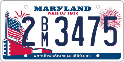 MD license plate 2BM3475