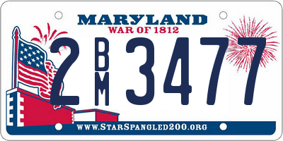 MD license plate 2BM3477
