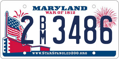 MD license plate 2BM3486