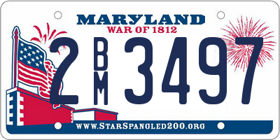 MD license plate 2BM3497