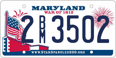 MD license plate 2BM3502